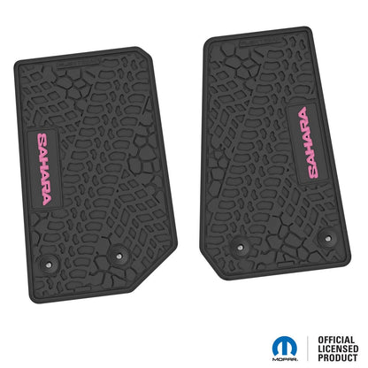 14-18 Jeep Wrangler JK 2Dr Floor Mats (2pc) w/ Sahara Logo