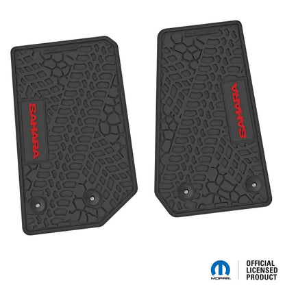 14-18 Jeep Wrangler JK 2Dr Floor Mats (2pc) w/ Sahara Logo