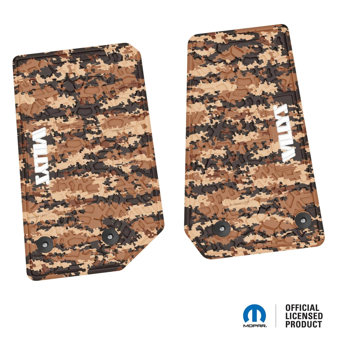 14-18 Jeep Wrangler JK 2Dr Floor Mats (2pc) w/ Willys Logo