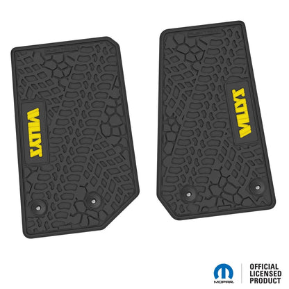 14-18 Jeep Wrangler JK 2Dr Floor Mats (2pc) w/ Willys Logo