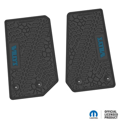 14-18 Jeep Wrangler JK 2Dr Floor Mats (2pc) w/ Willys Logo