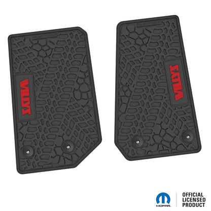 14-18 Jeep Wrangler JK 2Dr Floor Mats (2pc) w/ Willys Logo