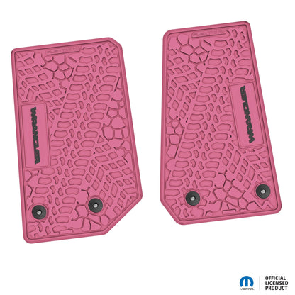 14-18 Jeep Wrangler JK 2Dr Floor Mats (2pc) w/ Wrangler Logo