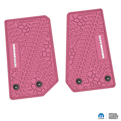 14-18 Jeep Wrangler JK 2Dr Floor Mats (2pc) w/ Wrangler Logo