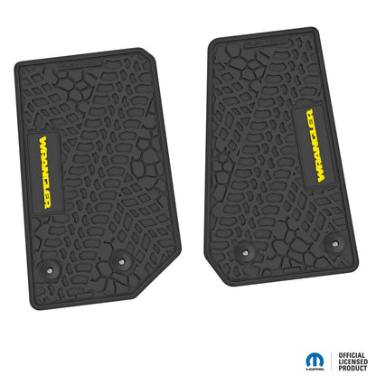 14-18 Jeep Wrangler JK 2Dr Floor Mats (2pc) w/ Wrangler Logo