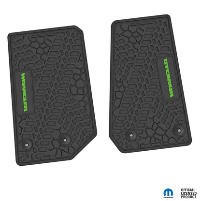 14-18 Jeep Wrangler JK 2Dr Floor Mats (2pc) w/ Wrangler Logo