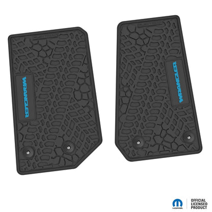 14-18 Jeep Wrangler JK 2Dr Floor Mats (2pc) w/ Wrangler Logo