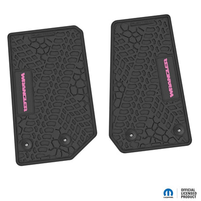 14-18 Jeep Wrangler JK 2Dr Floor Mats (2pc) w/ Wrangler Logo