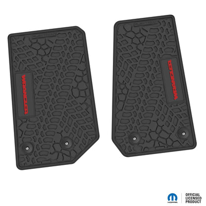 14-18 Jeep Wrangler JK 2Dr Floor Mats (2pc) w/ Wrangler Logo