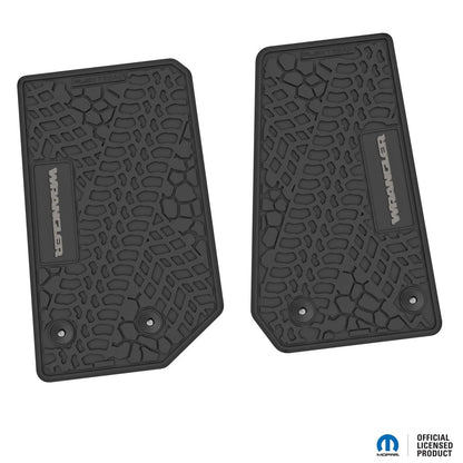 14-18 Jeep Wrangler JK 2Dr Floor Mats (2pc) w/ Wrangler Logo