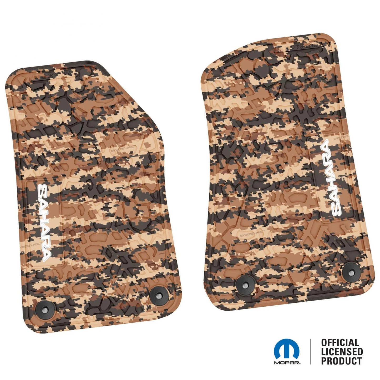 18-25 Jeep Wrangler JL/JLU/4xe Floor Mats (2pc) w/ Sahara Logo