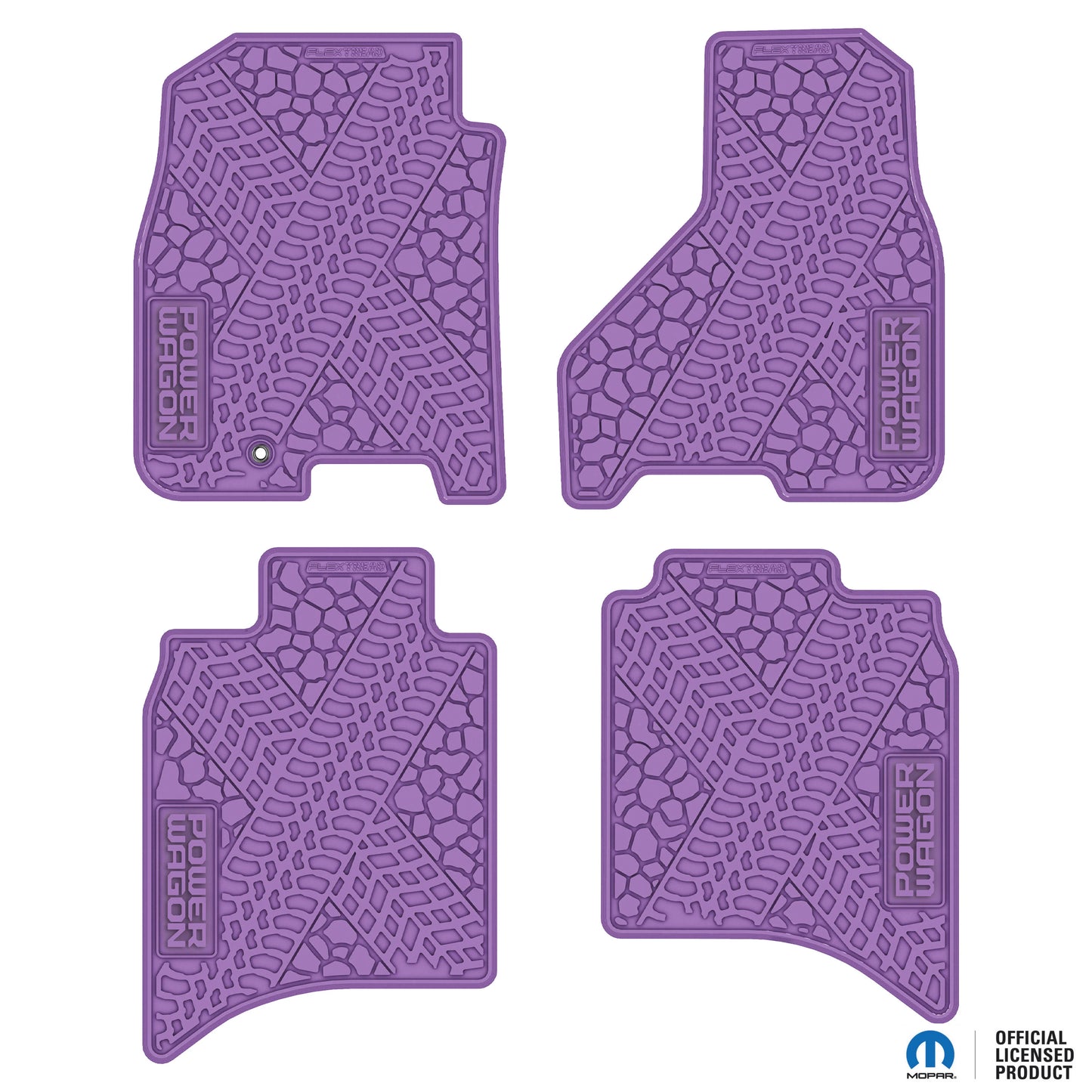 2009–2011 Ram 1500 Crew Cab & 2010–2011 Ram 2500 / 3500 Crew Cab Custom Floor Mats (4-Piece) w/ Power Wagon Logo