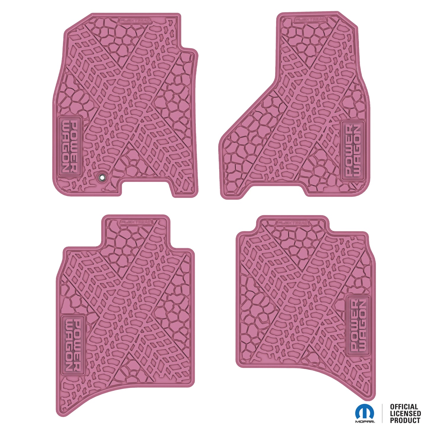 2009–2011 Ram 1500 Crew Cab & 2010–2011 Ram 2500 / 3500 Crew Cab Custom Floor Mats (4-Piece) w/ Power Wagon Logo