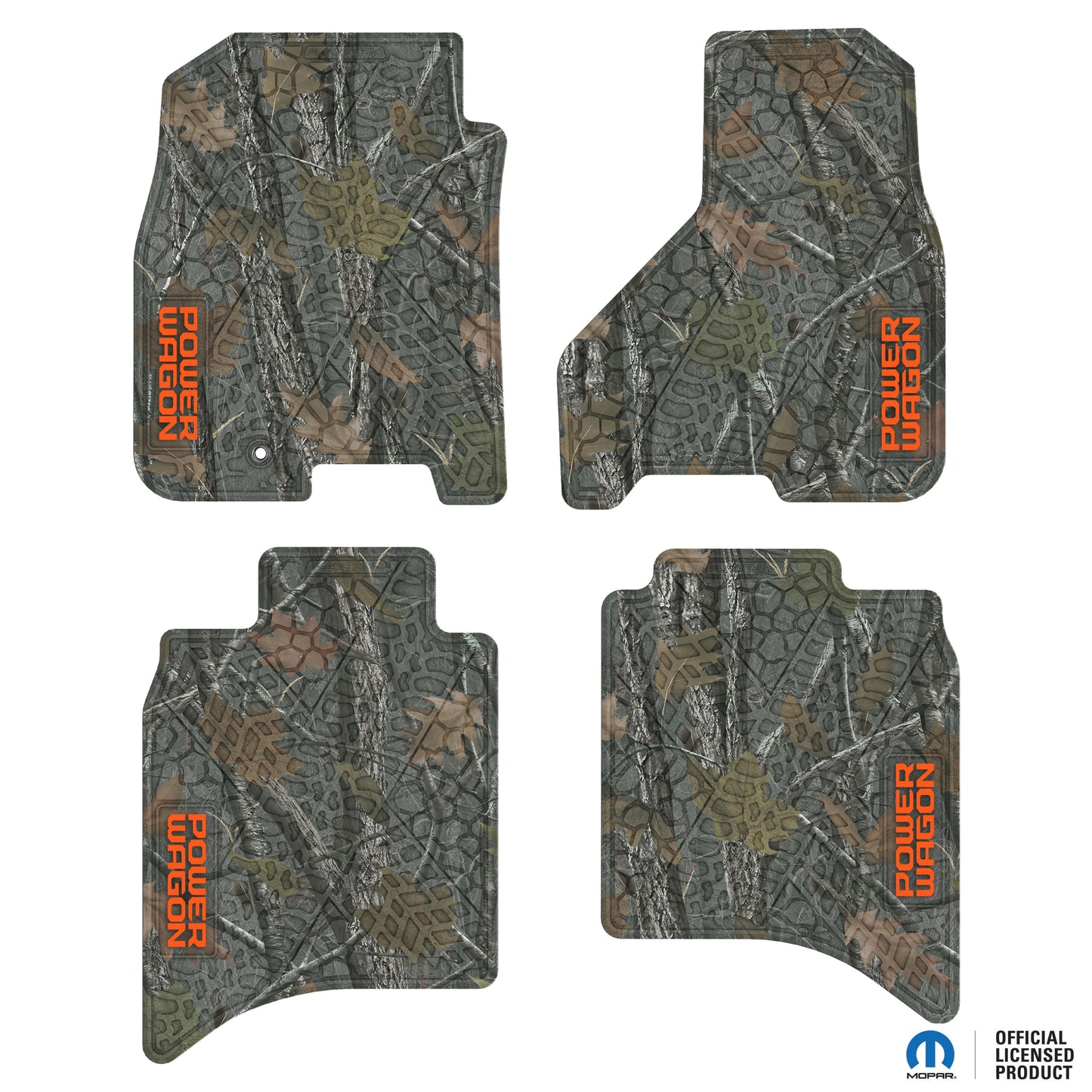 2009–2011 Ram 1500 Crew Cab & 2010–2011 Ram 2500 / 3500 Crew Cab Custom Floor Mats (4-Piece) w/ Power Wagon Logo