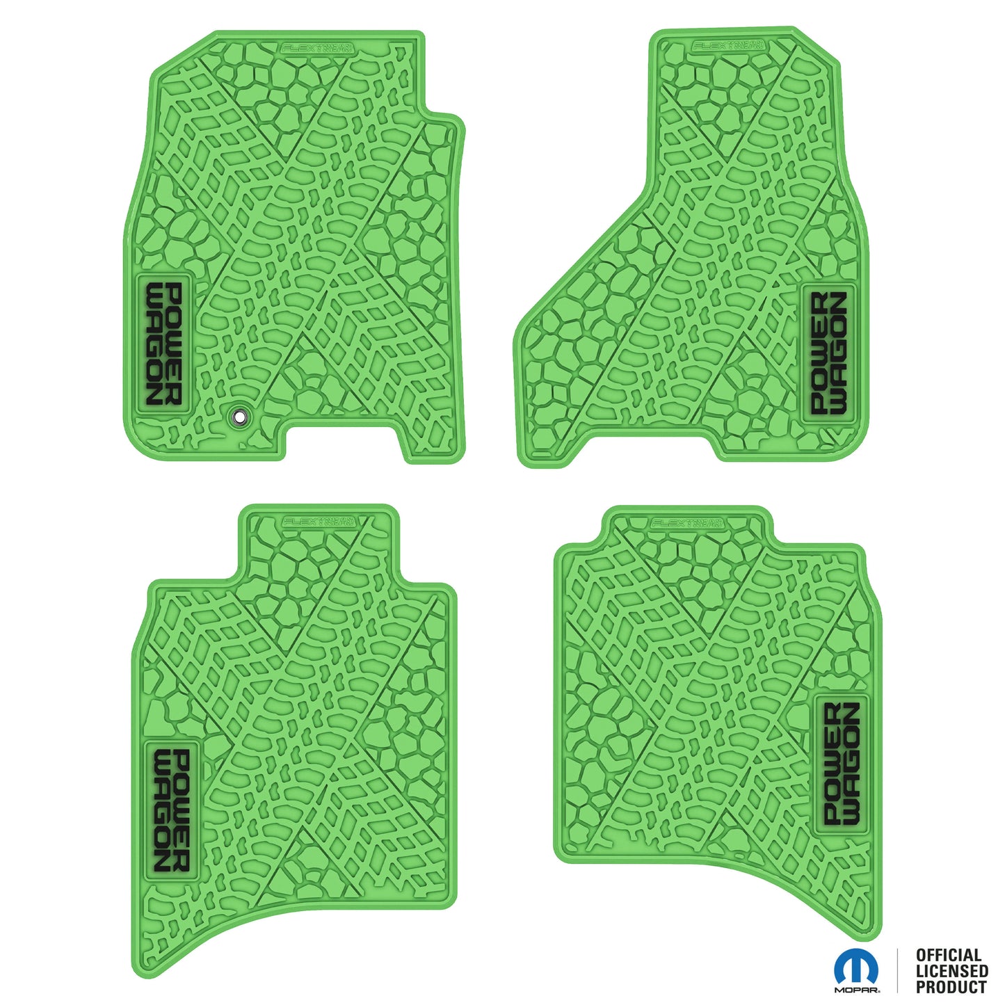 2009–2011 Ram 1500 Crew Cab & 2010–2011 Ram 2500 / 3500 Crew Cab Custom Floor Mats (4-Piece) w/ Power Wagon Logo