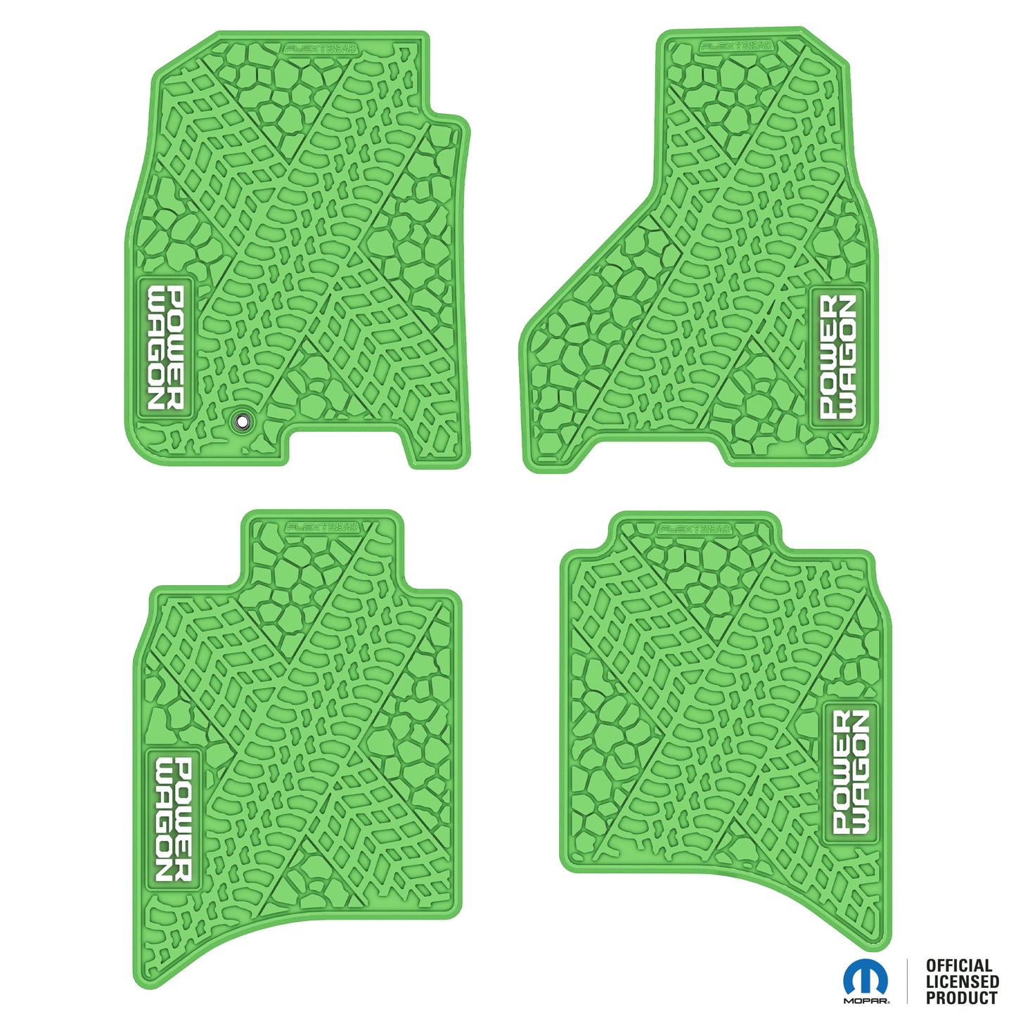 2009–2011 Ram 1500 Crew Cab & 2010–2011 Ram 2500 / 3500 Crew Cab Custom Floor Mats (4-Piece) w/ Power Wagon Logo