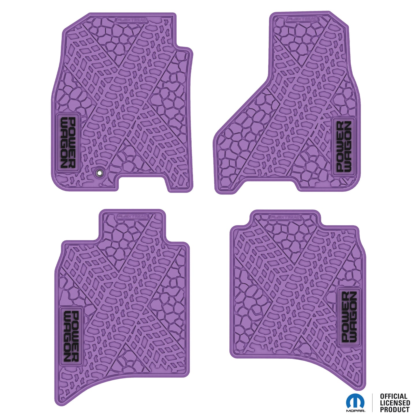 2009–2011 Ram 1500 Crew Cab & 2010–2011 Ram 2500 / 3500 Crew Cab Custom Floor Mats (4-Piece) w/ Power Wagon Logo