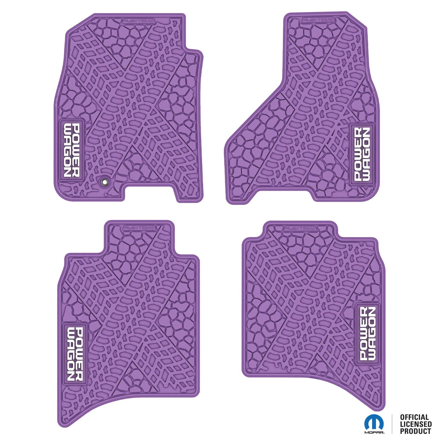 2009–2011 Ram 1500 Crew Cab & 2010–2011 Ram 2500 / 3500 Crew Cab Custom Floor Mats (4-Piece) w/ Power Wagon Logo