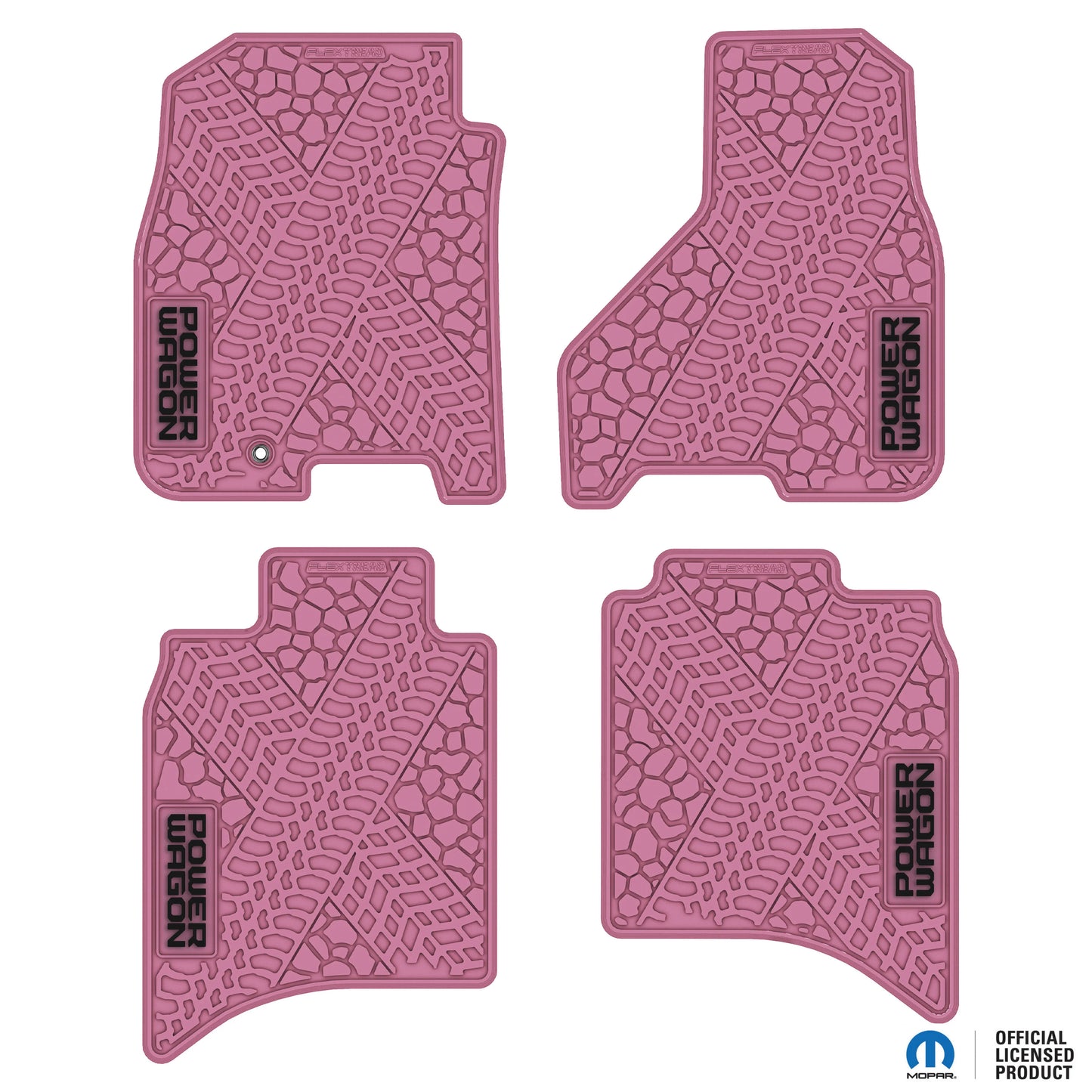 2009–2011 Ram 1500 Crew Cab & 2010–2011 Ram 2500 / 3500 Crew Cab Custom Floor Mats (4-Piece) w/ Power Wagon Logo