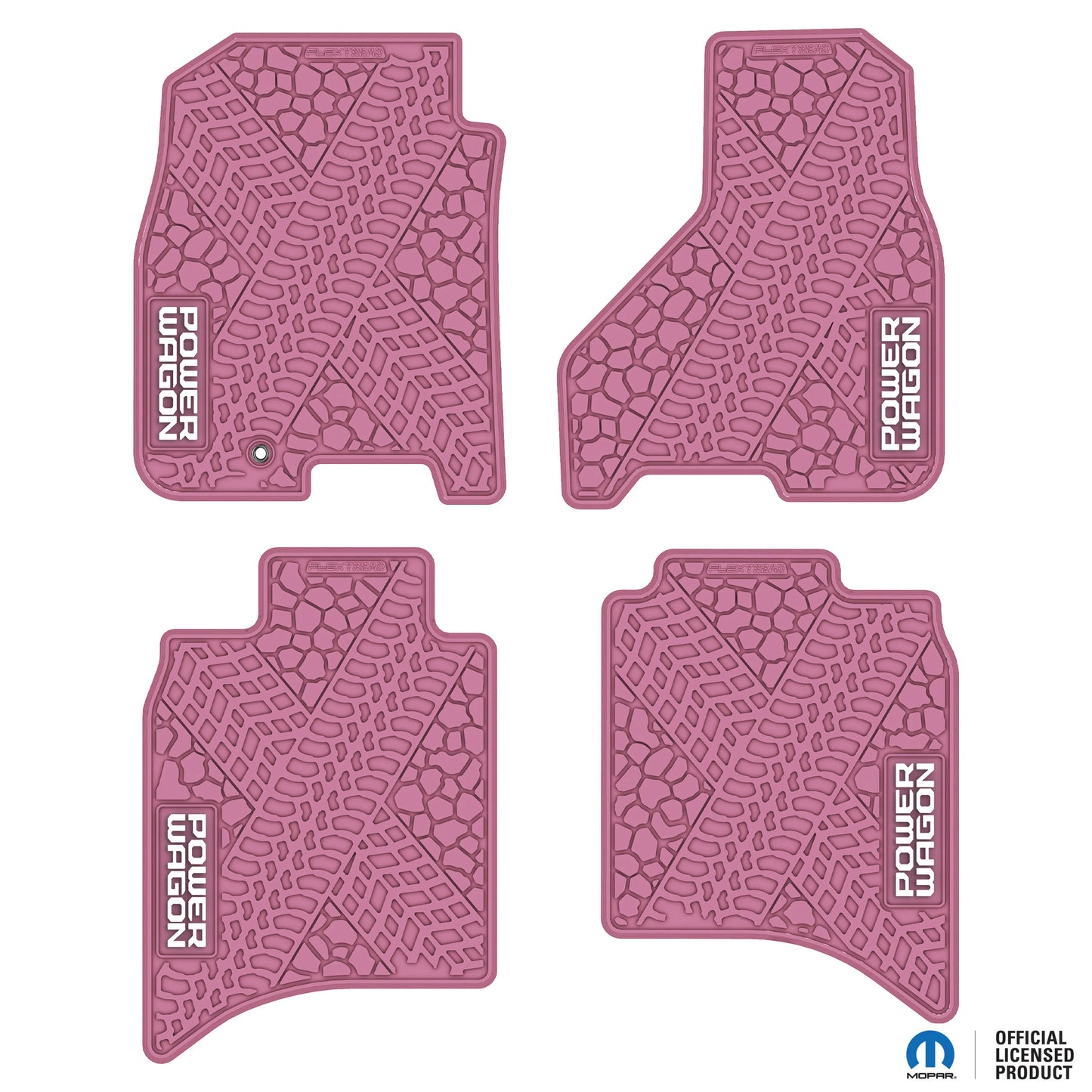 2009–2011 Ram 1500 Crew Cab & 2010–2011 Ram 2500 / 3500 Crew Cab Custom Floor Mats (4-Piece) w/ Power Wagon Logo