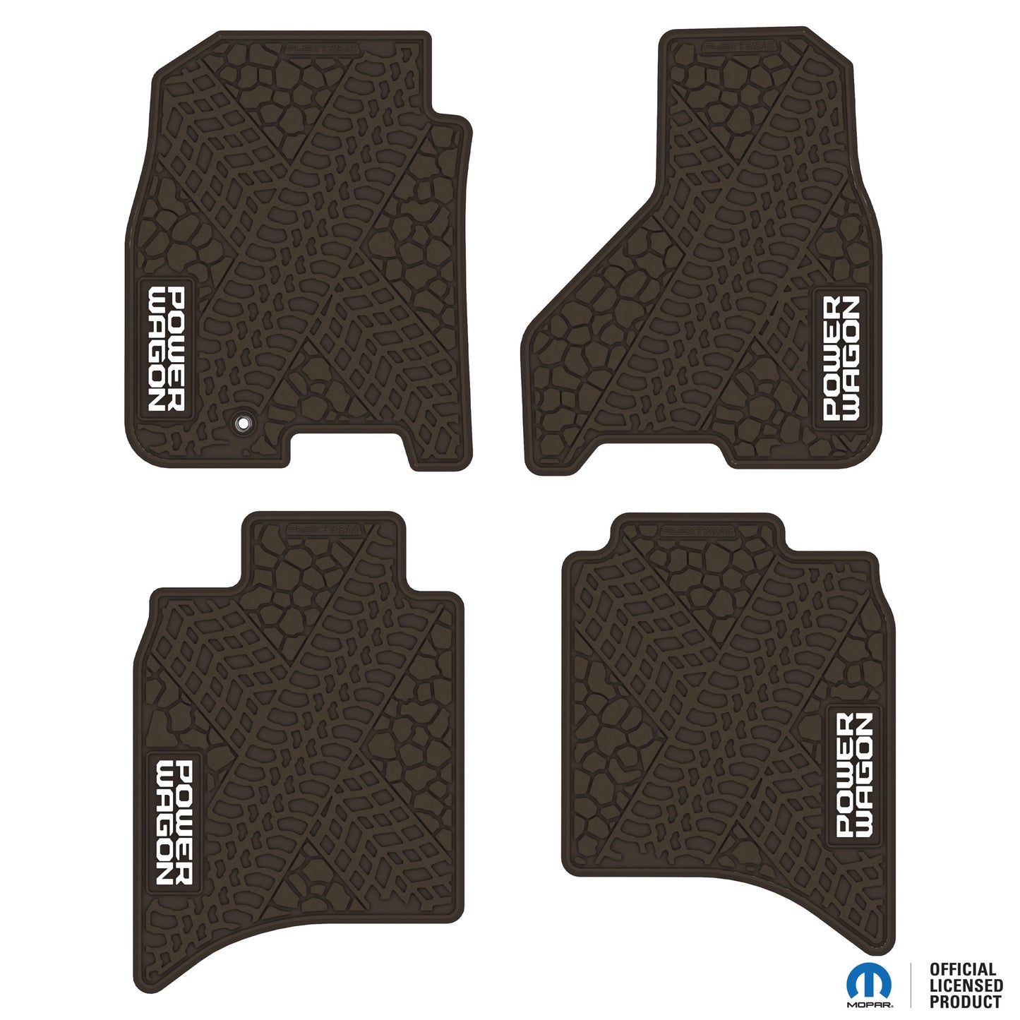 2009–2011 Ram 1500 Crew Cab & 2010–2011 Ram 2500 / 3500 Crew Cab Custom Floor Mats (4-Piece) w/ Power Wagon Logo