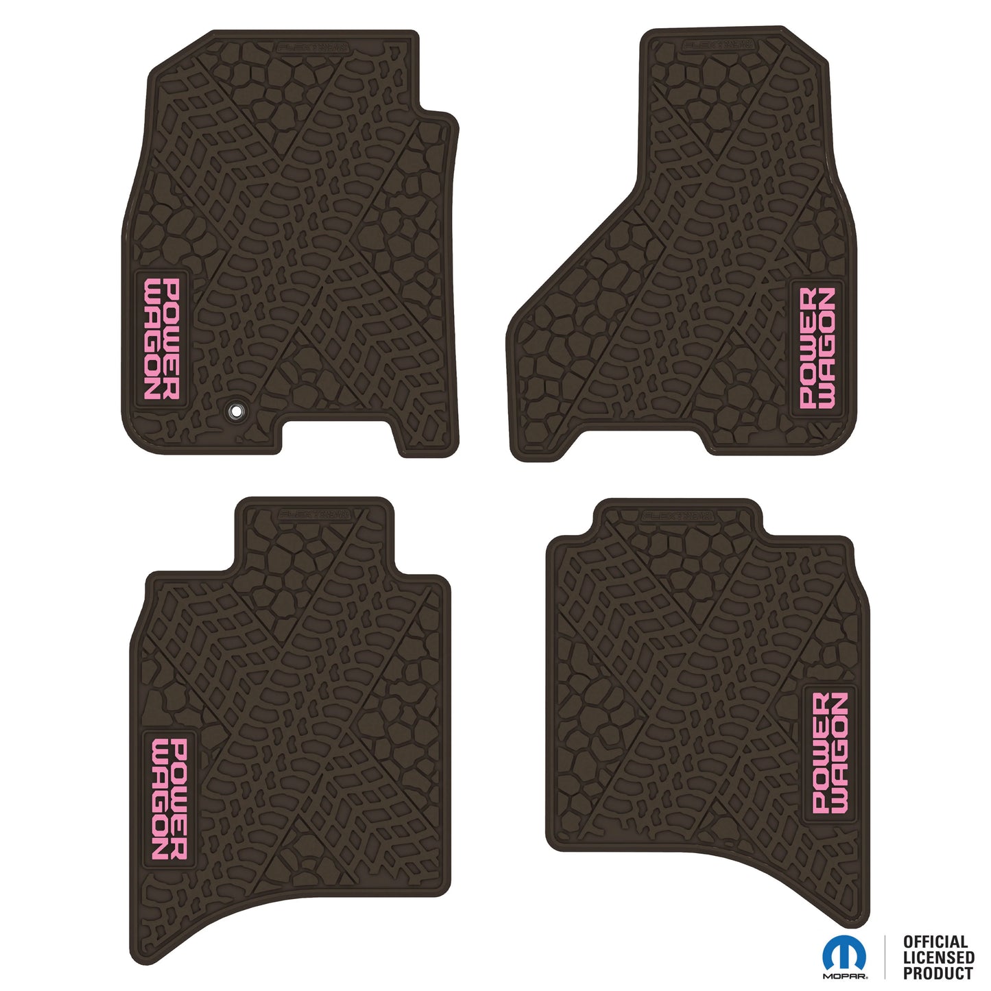 2009–2011 Ram 1500 Crew Cab & 2010–2011 Ram 2500 / 3500 Crew Cab Custom Floor Mats (4-Piece) w/ Power Wagon Logo