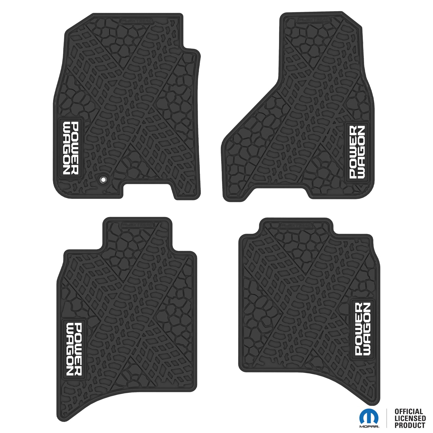 2009–2011 Ram 1500 Crew Cab & 2010–2011 Ram 2500 / 3500 Crew Cab Custom Floor Mats (4-Piece) w/ Power Wagon Logo