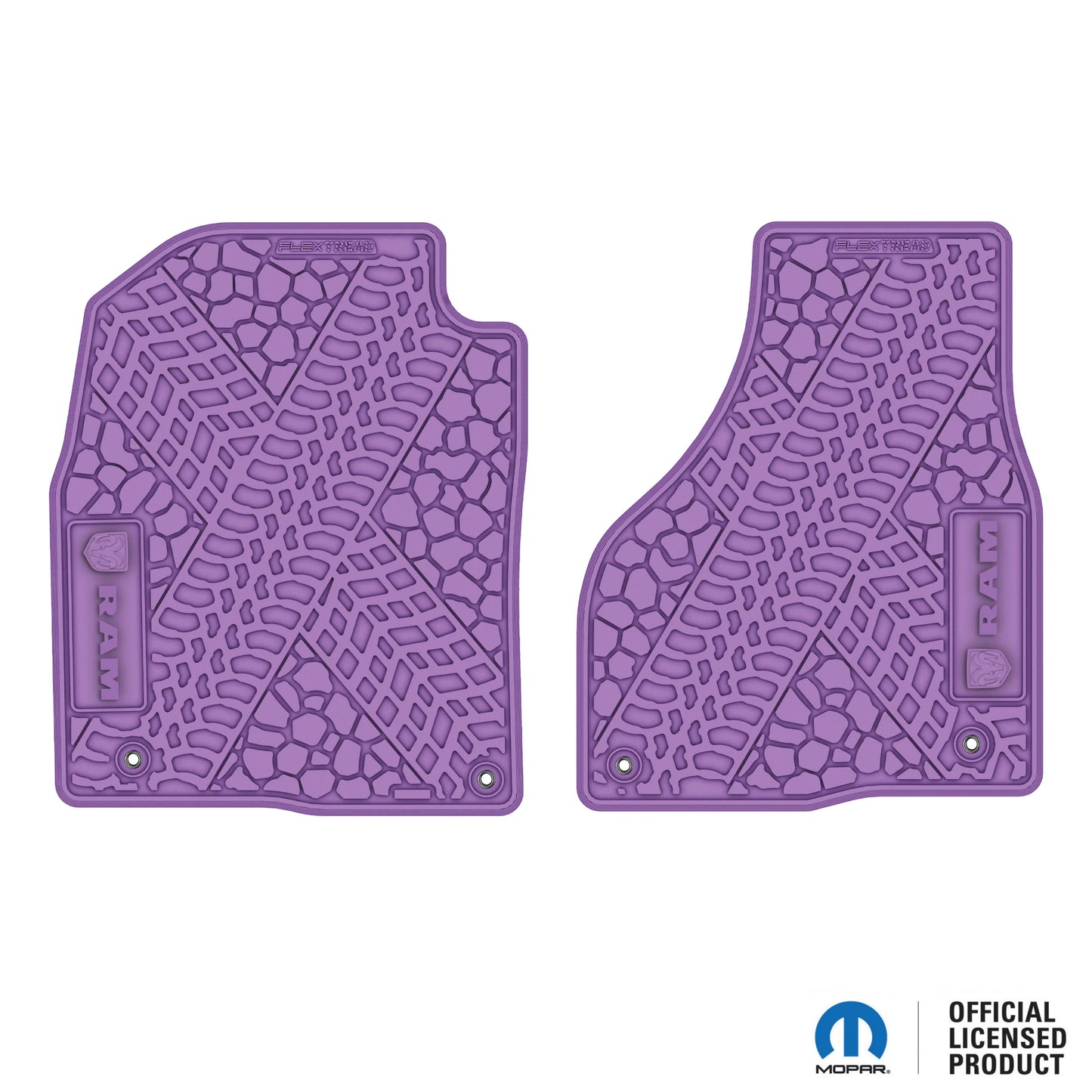 12-18 RAM 1500 & 19-24 RAM 1500 Classic Floor Mats (2pc) w/ RAM Head & Text Logo