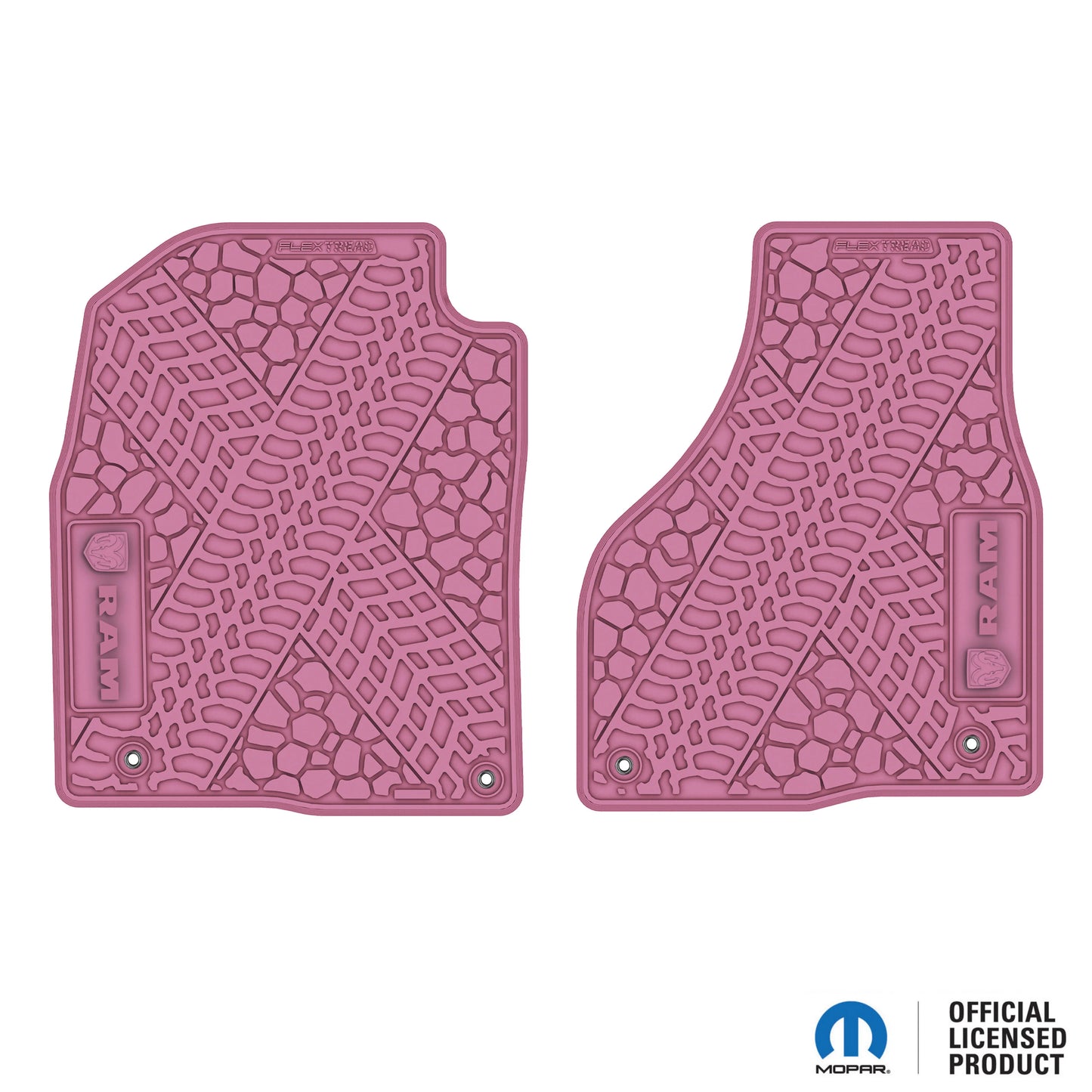 12-18 RAM 1500 & 19-24 RAM 1500 Classic Floor Mats (2pc) w/ RAM Head & Text Logo