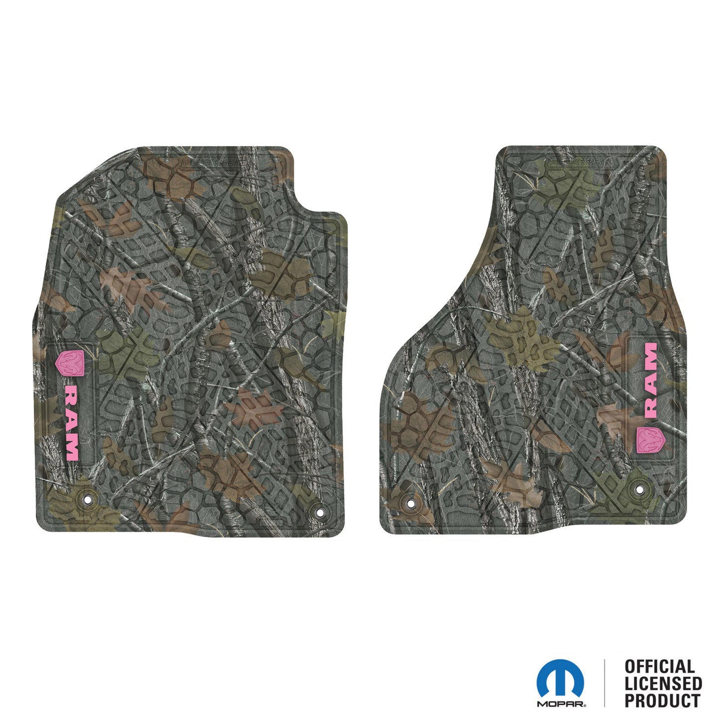 12-18 RAM 1500 & 19-24 RAM 1500 Classic Floor Mats (2pc) w/ RAM Head & Text Logo