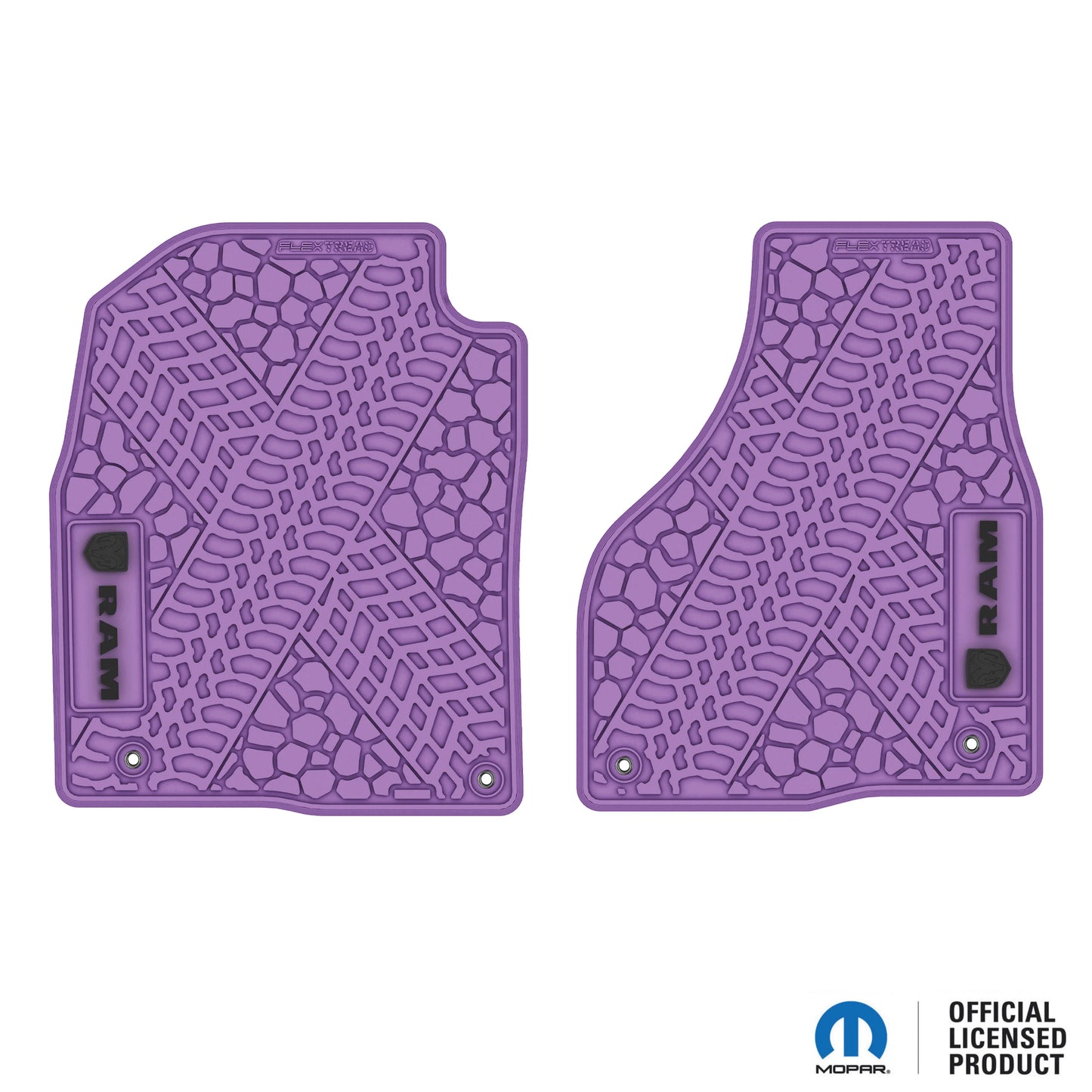 12-18 RAM 1500 & 19-24 RAM 1500 Classic Floor Mats (2pc) w/ RAM Head & Text Logo