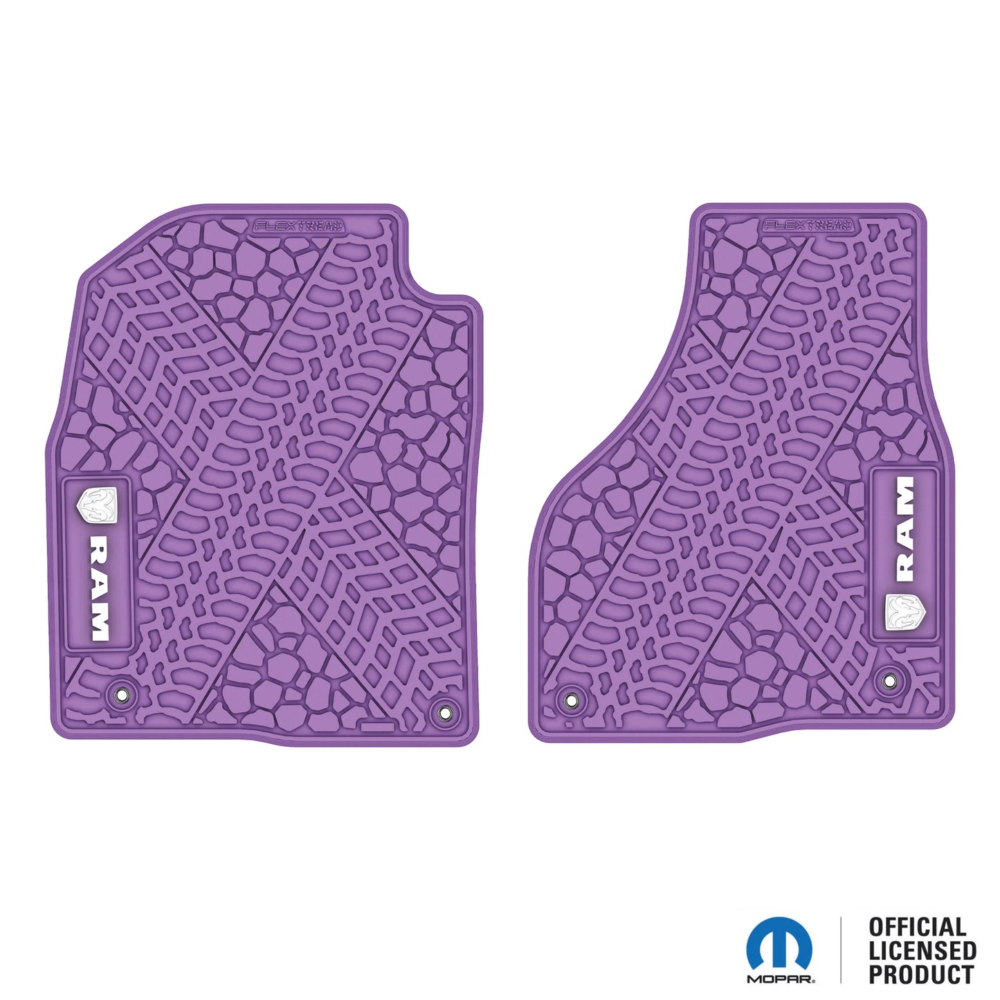 12-18 RAM 1500 & 19-24 RAM 1500 Classic Floor Mats (2pc) w/ RAM Head & Text Logo