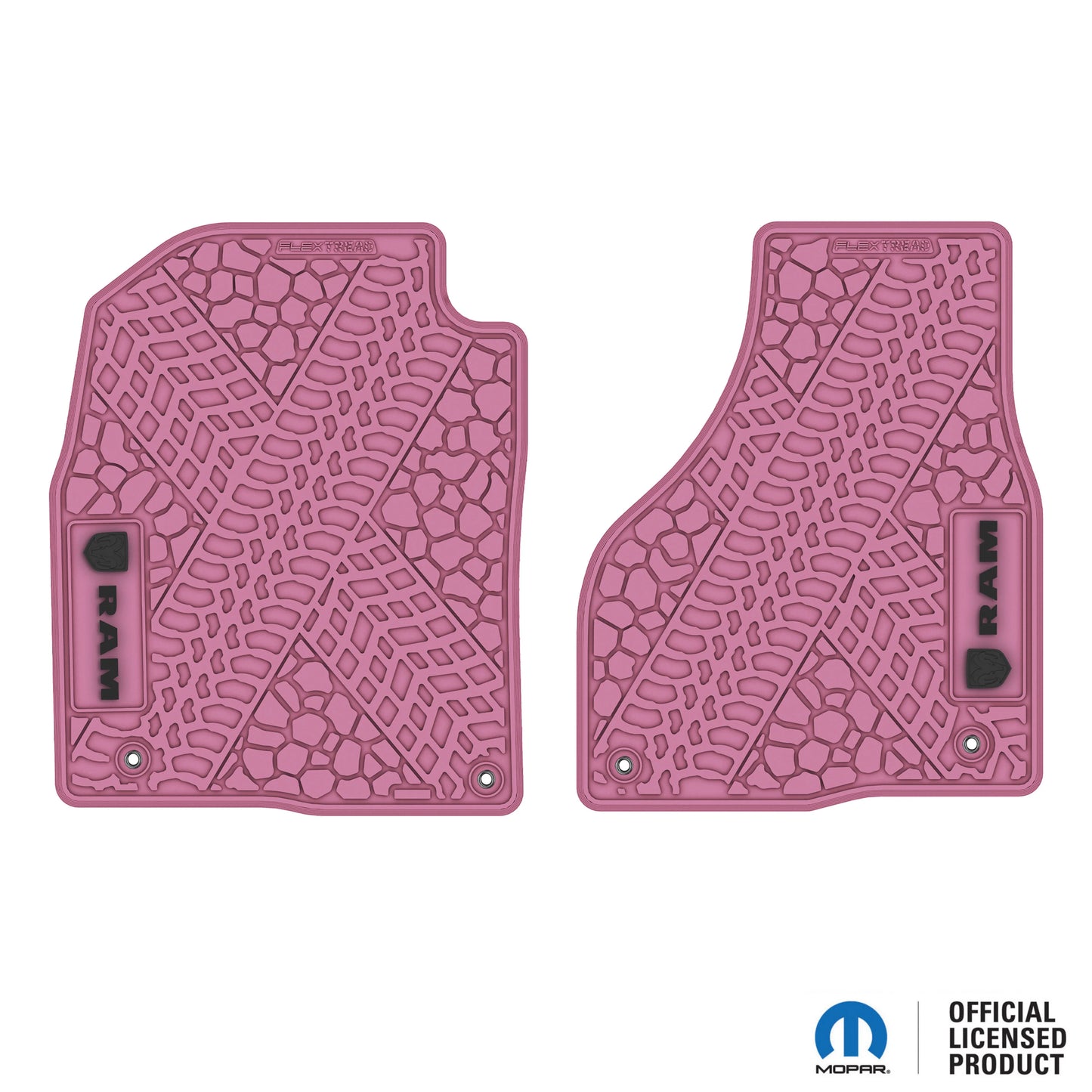 12-18 RAM 1500 & 19-24 RAM 1500 Classic Floor Mats (2pc) w/ RAM Head & Text Logo