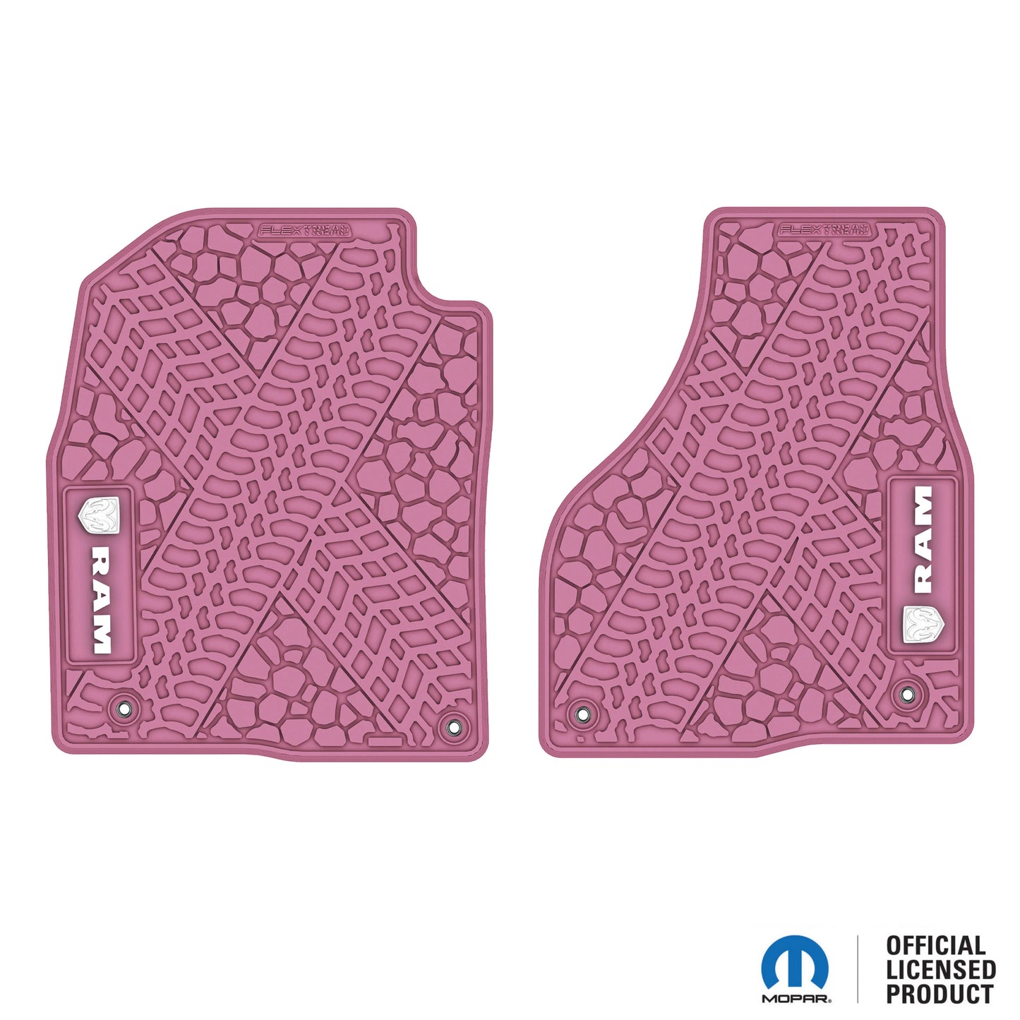 12-18 RAM 1500 & 19-24 RAM 1500 Classic Floor Mats (2pc) w/ RAM Head & Text Logo