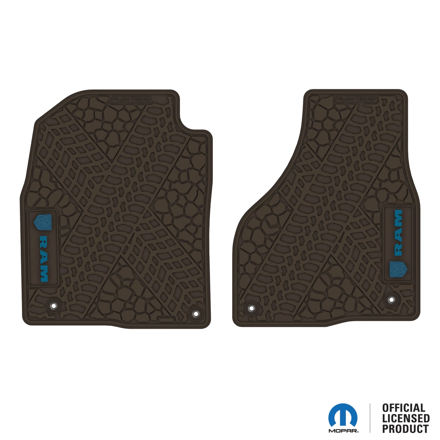 12-18 RAM 1500 & 19-24 RAM 1500 Classic Floor Mats (2pc) w/ RAM Head & Text Logo