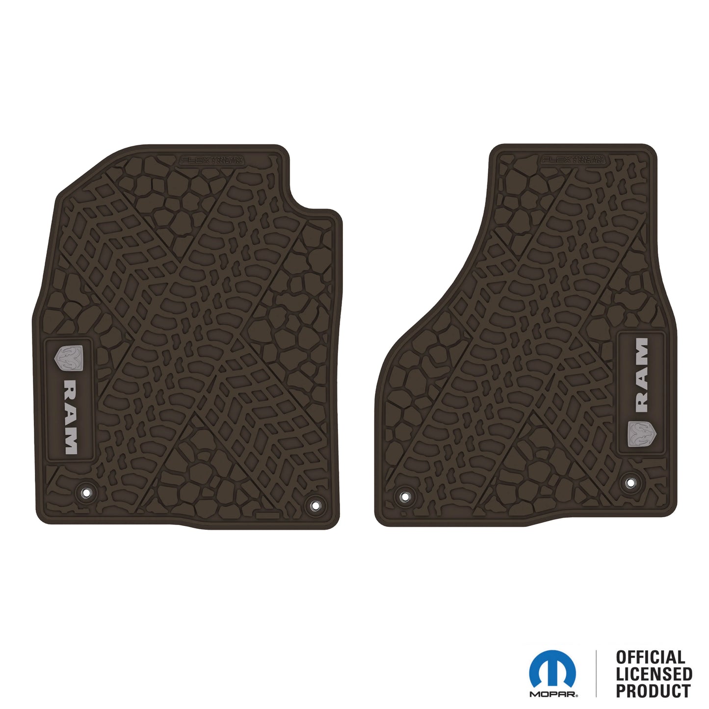 12-18 RAM 1500 & 19-24 RAM 1500 Classic Floor Mats (2pc) w/ RAM Head & Text Logo