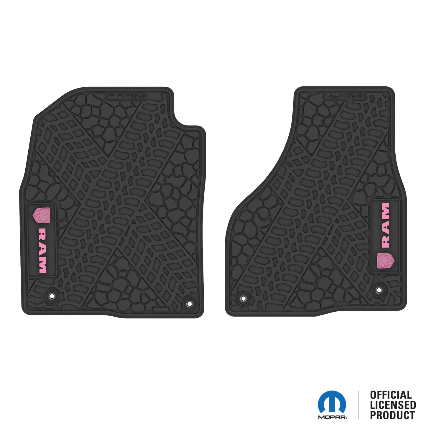 12-18 RAM 1500 & 19-24 RAM 1500 Classic Floor Mats (2pc) w/ RAM Head & Text Logo