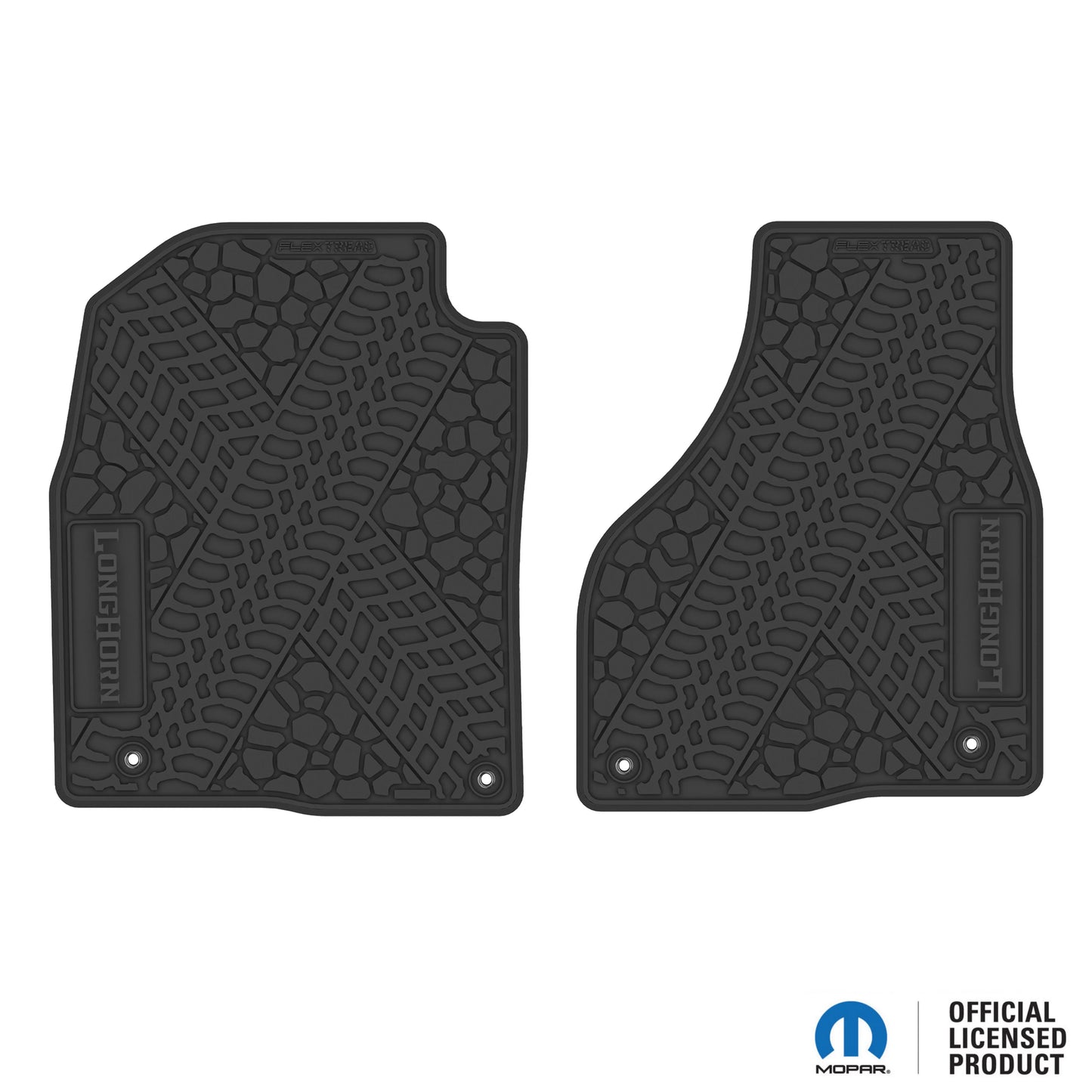 12-18 RAM 1500 & 19-24 RAM 1500 Classic Floor Mats (2pc) w/ Longhorn Logo