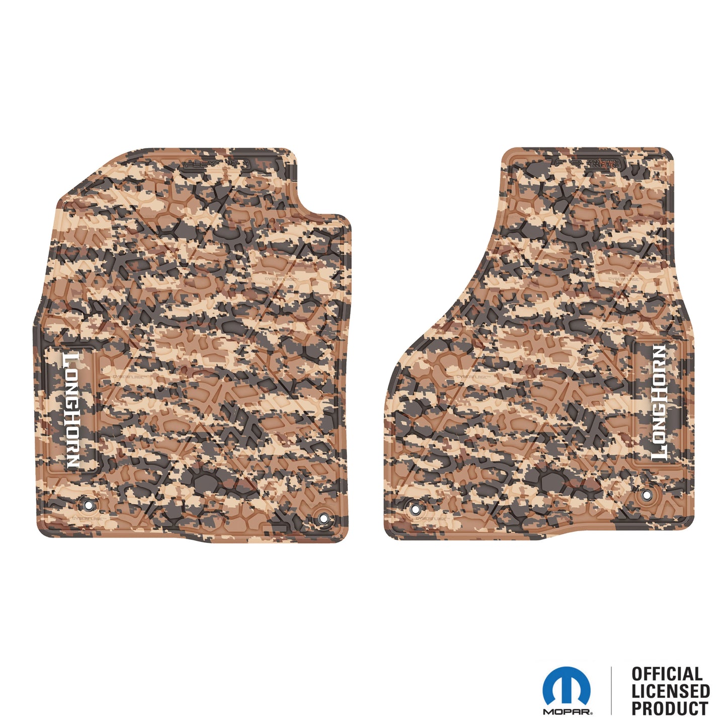 12-18 RAM 1500 & 19-24 RAM 1500 Classic Floor Mats (2pc) w/ Longhorn Logo