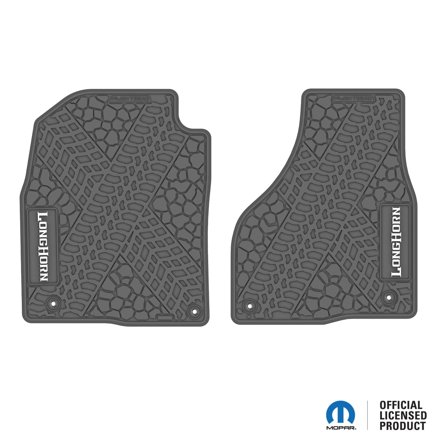 12-18 RAM 1500 & 19-24 RAM 1500 Classic Floor Mats (2pc) w/ Longhorn Logo