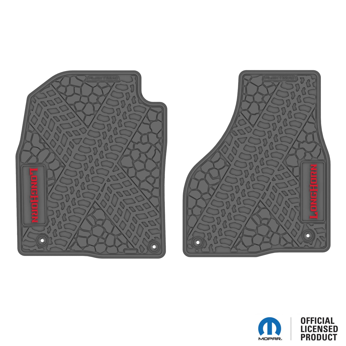12-18 RAM 1500 & 19-24 RAM 1500 Classic Floor Mats (2pc) w/ Longhorn Logo