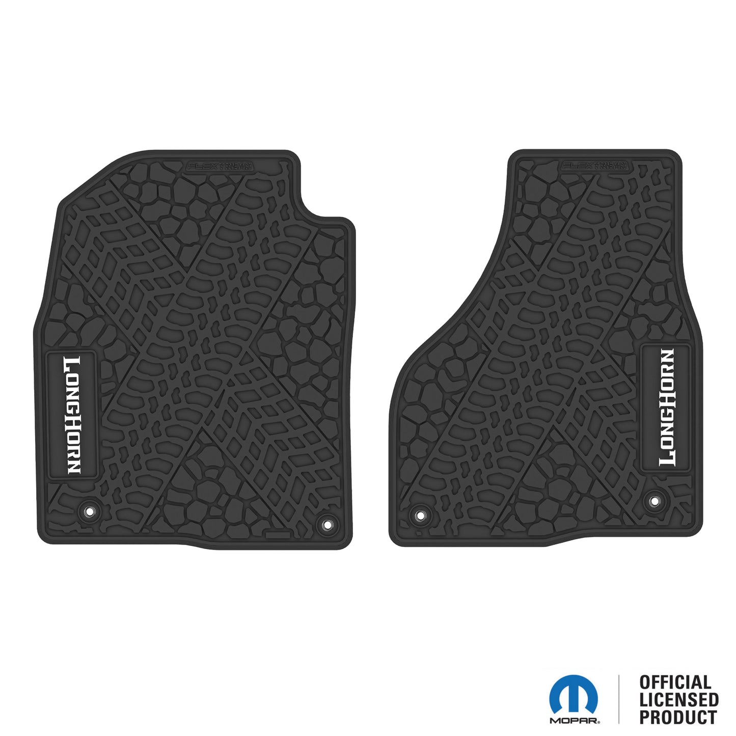 12-18 RAM 1500 & 19-24 RAM 1500 Classic Floor Mats (2pc) w/ Longhorn Logo