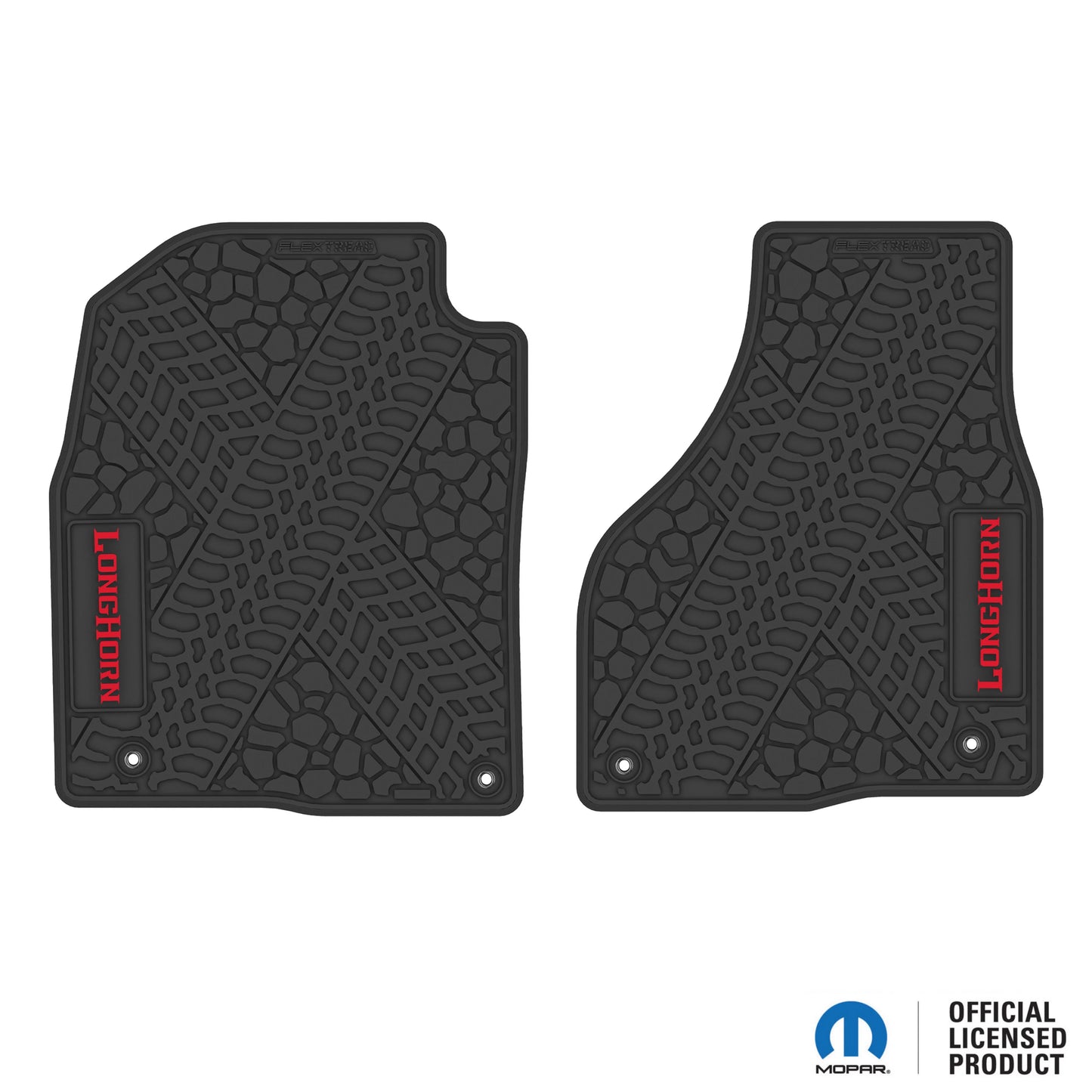 12-18 RAM 1500 & 19-24 RAM 1500 Classic Floor Mats (2pc) w/ Longhorn Logo
