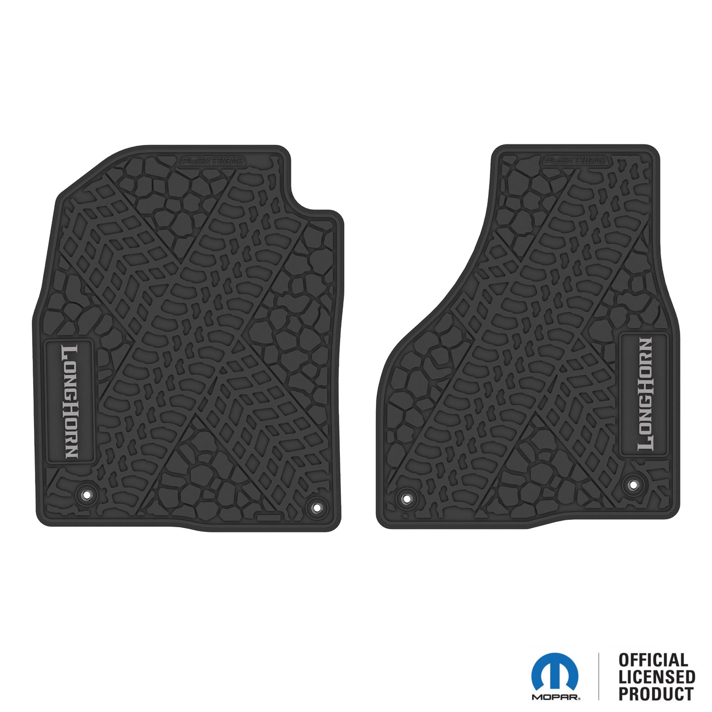 12-18 RAM 1500 & 19-24 RAM 1500 Classic Floor Mats (2pc) w/ Longhorn Logo