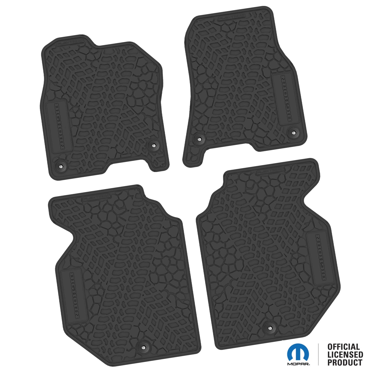 2019–2024 Ram 1500 Crew Cab Custom Floor Mats (4-Piece) w/ Bighorn Logo – Not for Classic