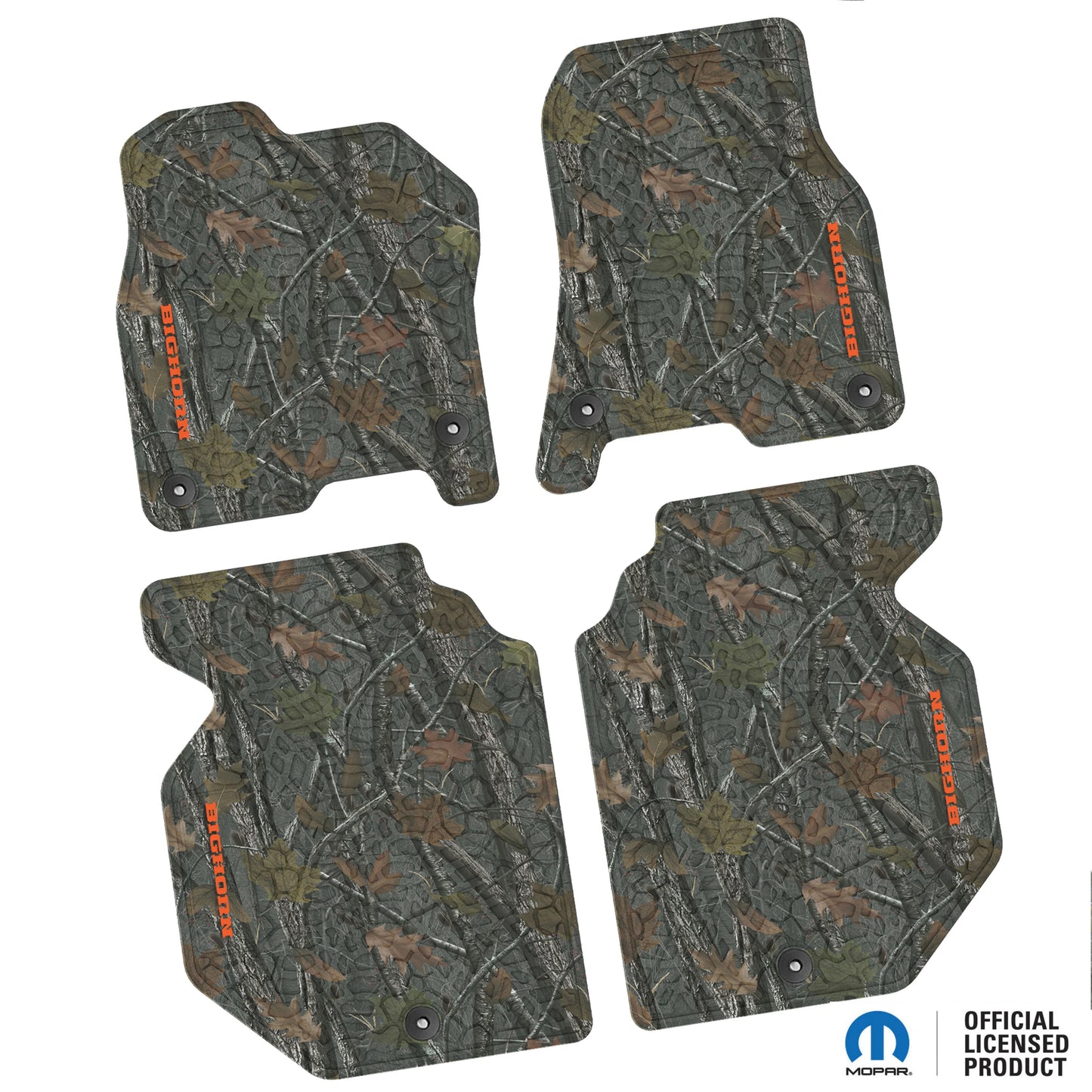 2019–2024 Ram 1500 Crew Cab Custom Floor Mats (4-Piece) w/ Bighorn Logo – Not for Classic