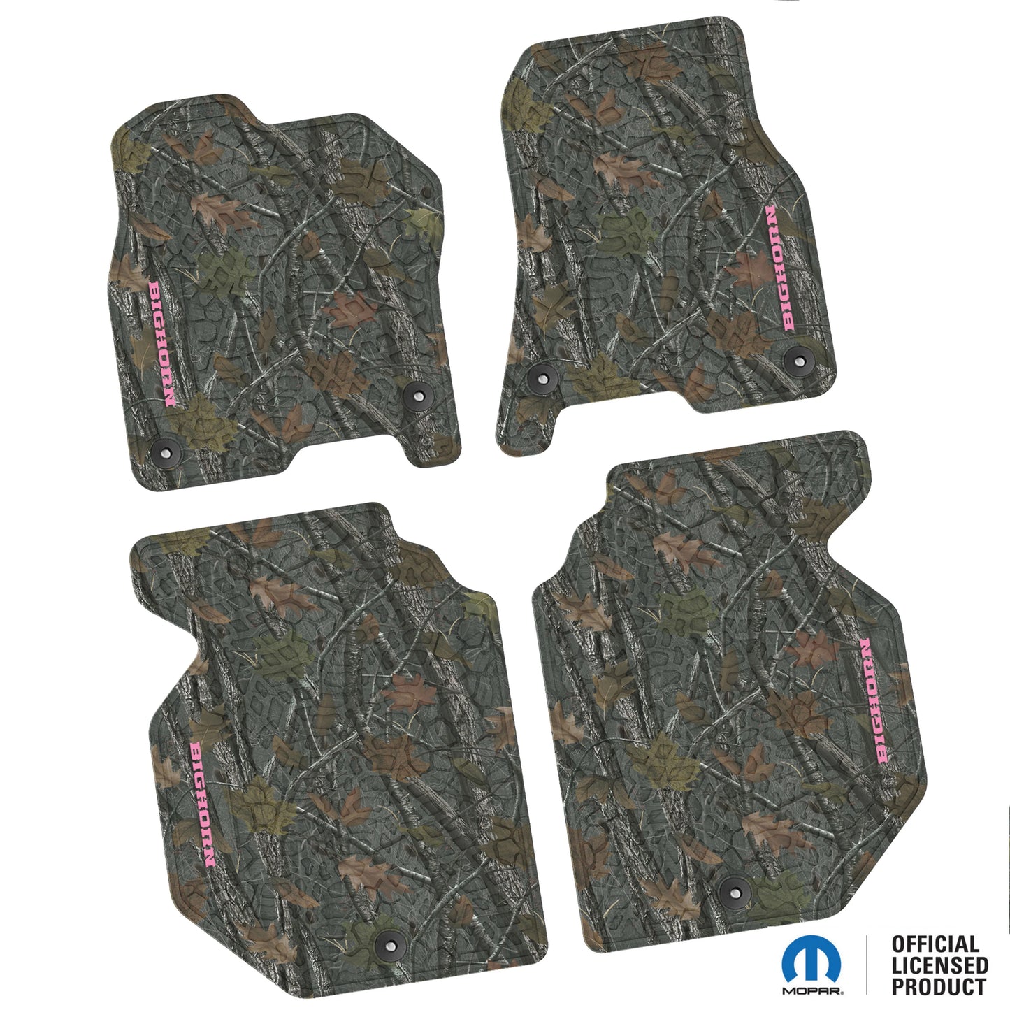 2019–2024 Ram 1500 Crew Cab Custom Floor Mats (4-Piece) w/ Bighorn Logo – Not for Classic