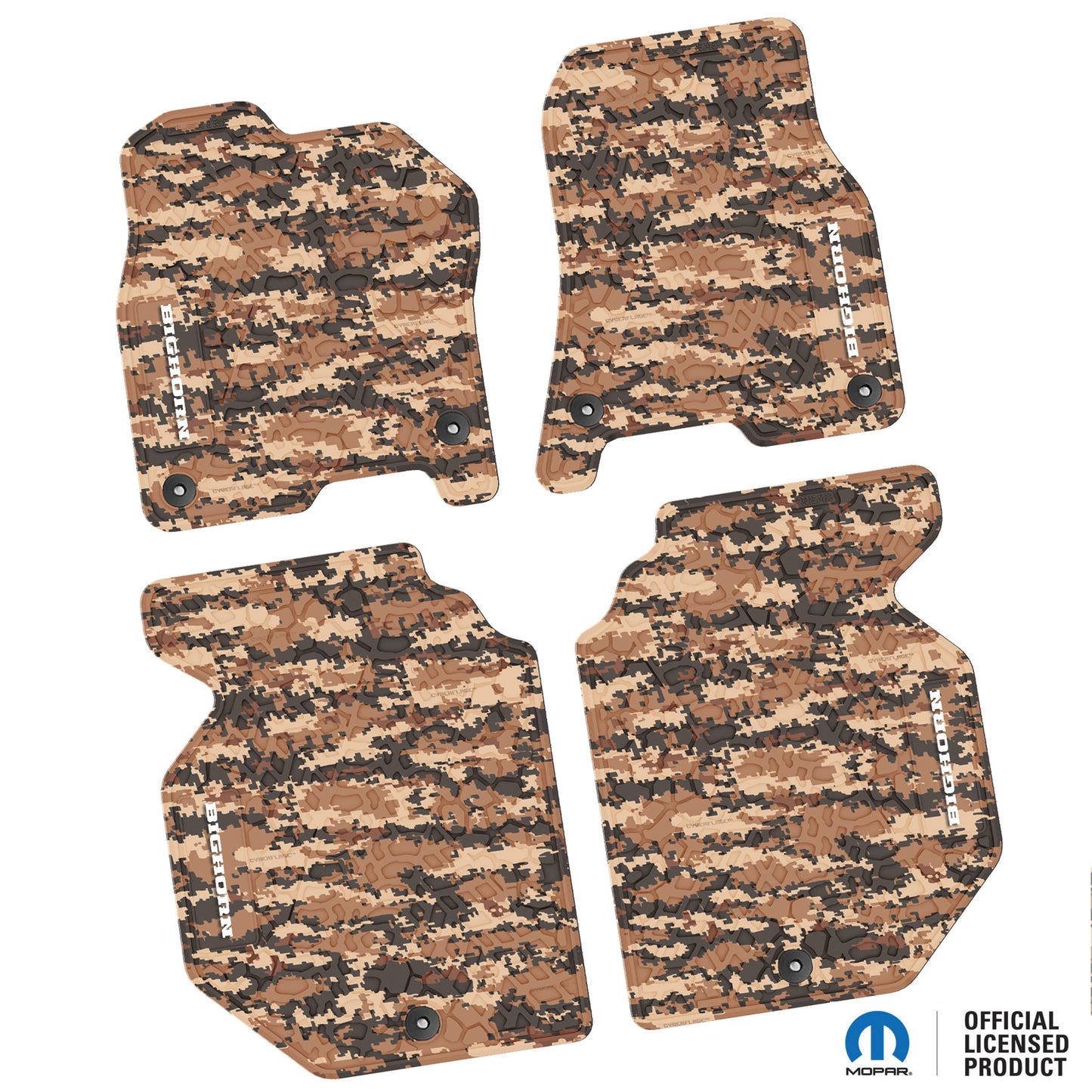 2019–2024 Ram 1500 Crew Cab Custom Floor Mats (4-Piece) w/ Bighorn Logo – Not for Classic