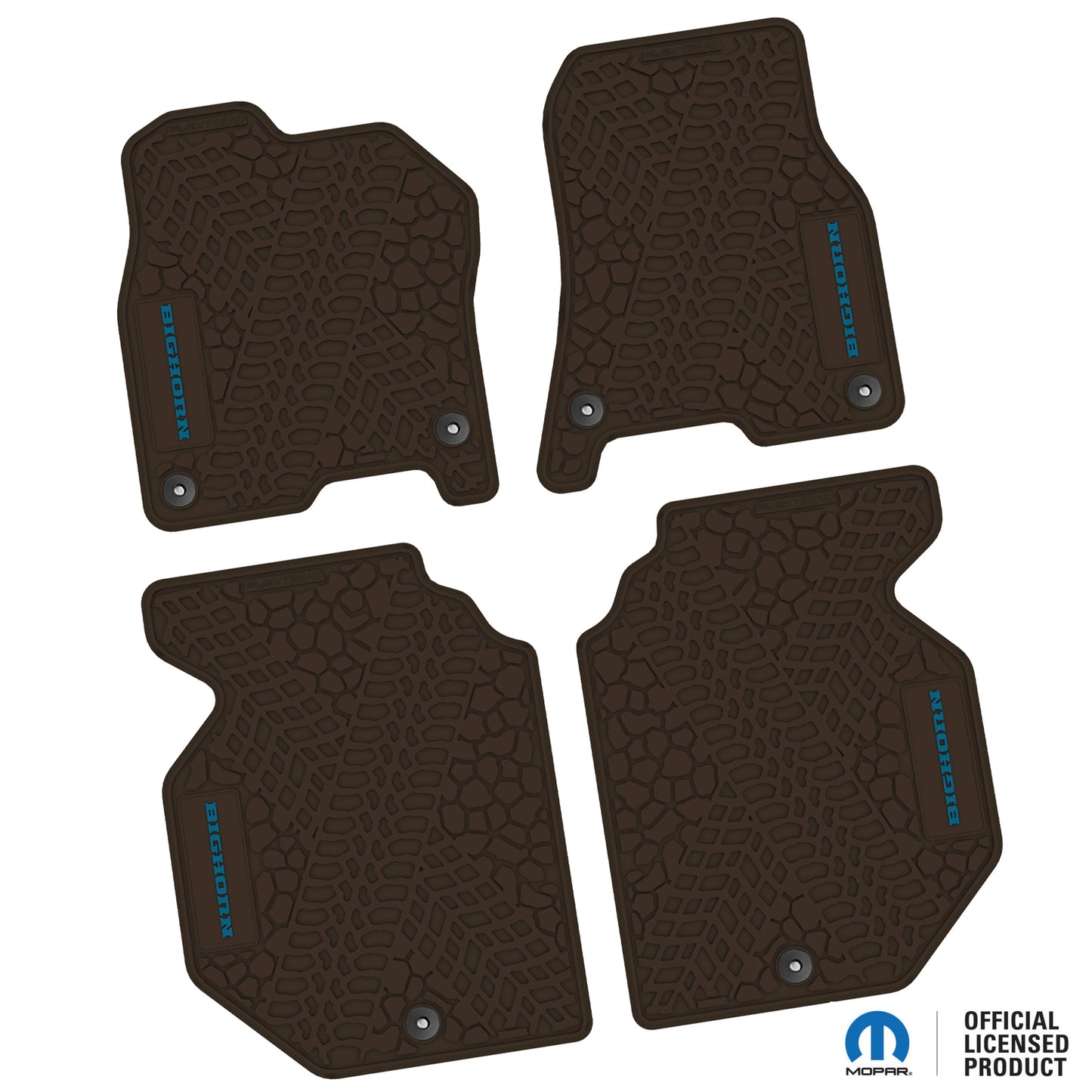 2019–2024 Ram 1500 Crew Cab Custom Floor Mats (4-Piece) w/ Bighorn Logo – Not for Classic