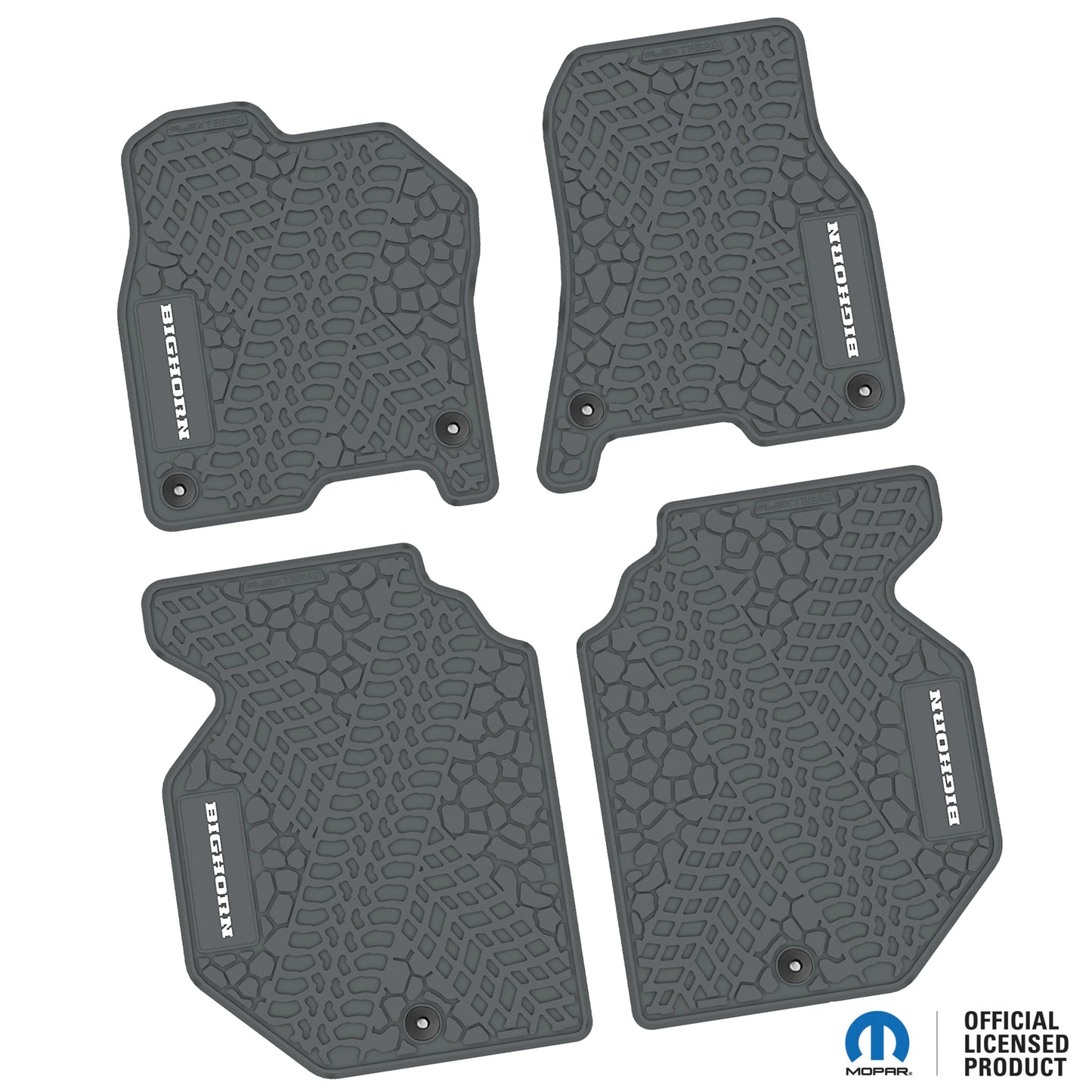 2019–2024 Ram 1500 Crew Cab Custom Floor Mats (4-Piece) w/ Bighorn Logo – Not for Classic